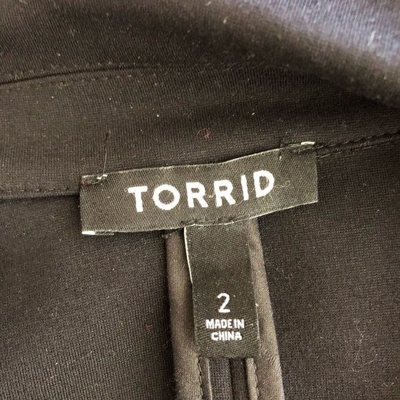 Torrid Black Blazer Career 3/4 Sleeves Pockets Stretch 2X - Picture 11 of 11